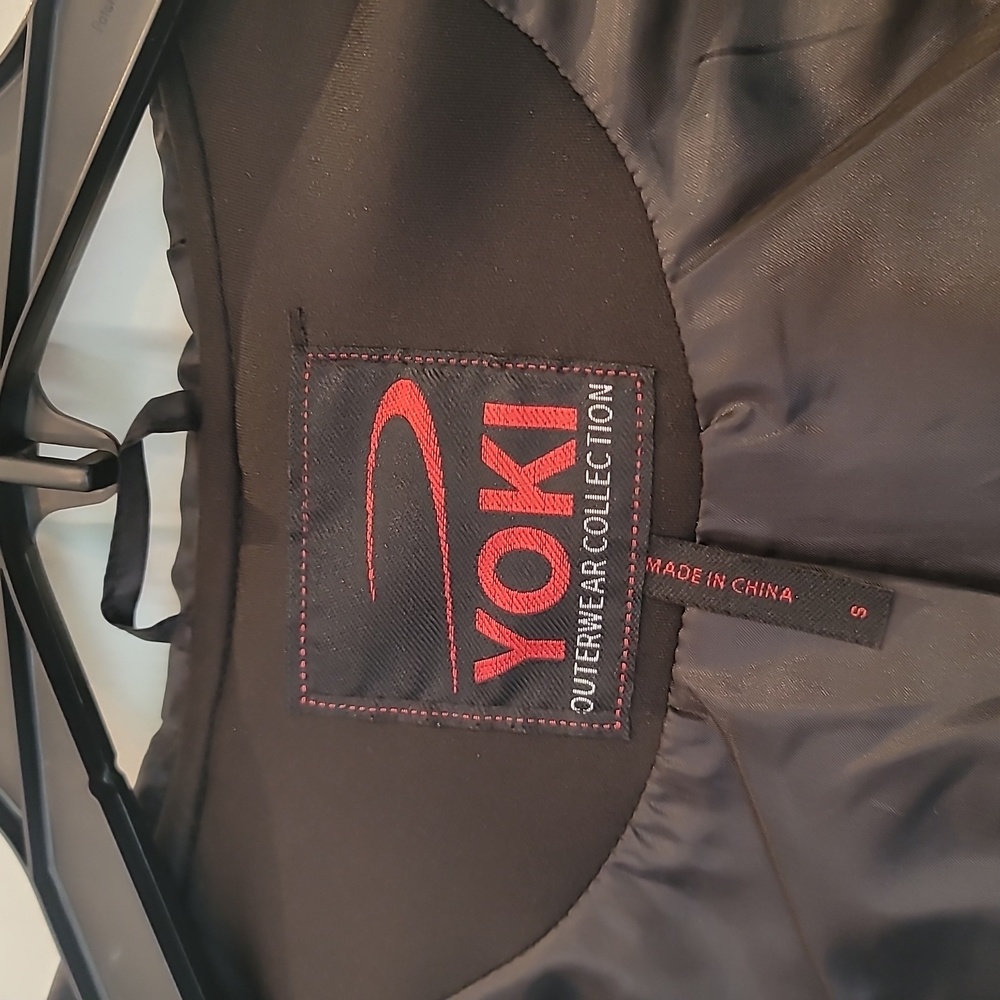 Yoko Black Knee Trench Style Coat View 6